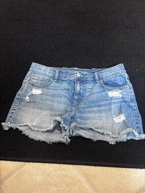Old Navy Light Blue Distressed Denim Cutoff Shorts